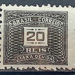 X 55 Selo Taxa Devida 20 Reis Filigrana F 1925 1