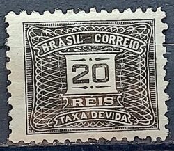X 55 Selo Taxa Devida 20 Reis Filigrana F 1925 2