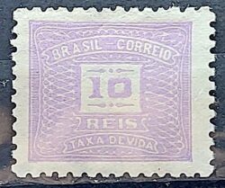 X 65 Selo Taxa Devida 10 Reis Filigrana K 1931 2