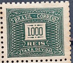 X 72 Selo Taxa Devida 1000 Reis Filigrana K 1931