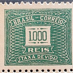 X 87 Selo Taxa Devida 1000 Reis Filigrana O 1940