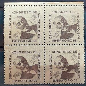 A 58 Selo Aereo Congresso Esperanto Educacao 1945 Quadra