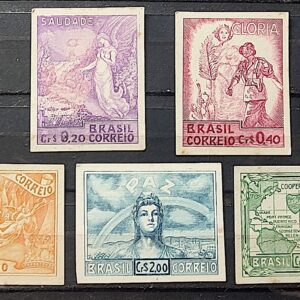 C 198 Selo Vitoria dos Aliados Militar 1945 Serie Completa Papel Cartolina