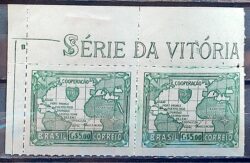 C 202 Selo Vitoria dos Aliados Militar Cooperacao 1945 Dupla Vinheta