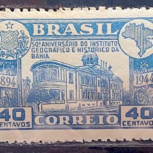 C 205 Selo Cinquentenario Instituto Geografico e Historico Bahia 1945 2