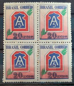 C 206 Selo Forca Expedicionaria Brasileira FEB Militar A5 1945 Quadra 2