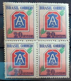 C 206 Selo Forca Expedicionaria Brasileira FEB Militar A5 1945 Quadra