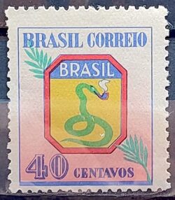C 207 Selo Forca Expedicionaria Brasileira FEB Militar Cobra Fumando 1945