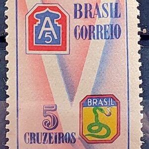 C 210 Selo Forca Expedicionaria Brasileira FEB Militar V da Vitoria Cobra 1945