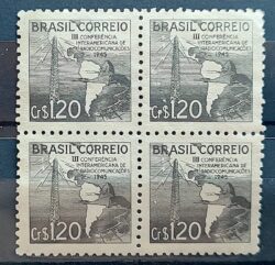 C 211 Selo Conferência Radiocomunicacoes Comunicacao 1945 Quadra