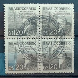 C 211 Selo Conferência Radiocomunicacoes Comunicacao 1945 Quadra CBC