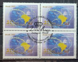 C 2724 Selo Abertura dos Portos as Nacoes Amigas Navio Mapa Comercio Exterior 2008 Quadra CBC DF