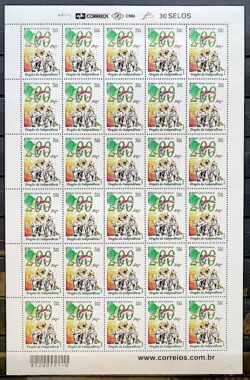 C 2747 Selo 200 Anos Dragoes da Independencia Cavalo 2008 Folha