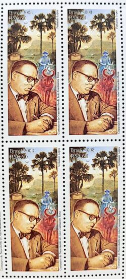 C 2756 Selo Guimaraes Rosa Literatura Escritor 2008 Quadra