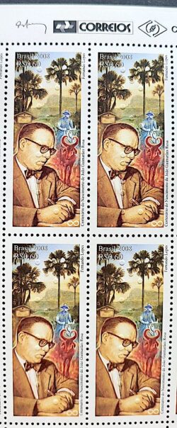 C 2756 Selo Guimaraes Rosa Literatura Escritor 2008 Quadra Vinheta Correios