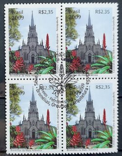 C 2781 Selo Relacoes Diplomaticas Tailandia Igreja Religiao Flora Arquitetura 2009 Quadra CBC RJ