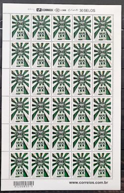 C 2909 Selo Centenario do Coritiba Futebol 2009 Folha