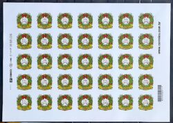 C 2917 Selo Feliz Natal Boas Festas 2009 Folha