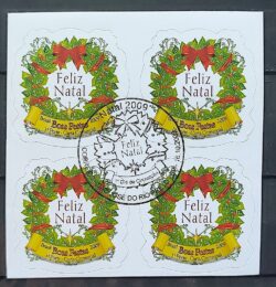 C 2917 Selo Feliz Natal Boas Festas 2009 Quadra CBC SP