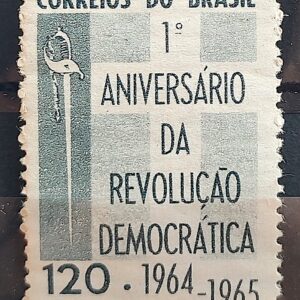 C 522Y Selo Aniversario Revolucao Democratica Espada 1965 Marmorizado