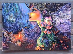 Cartao Postal 2022 Mulher Beija Flor Circulado 1