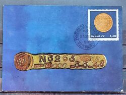 Maximo Postal 1977 Moedas do Brasil Colonial Dobrao CPD SP