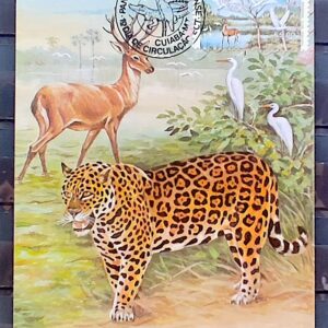 Maximo Postal 1984 Fauna Pantanal Cervo Onca Aves Tuiuiu Cuiaba CBC MT 2