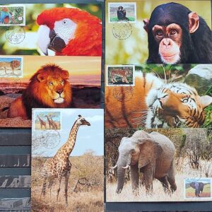 Maximo Postal 2007 Zoologicos Macaco Leao Elefante Girafa Arara Serie Completa CBC