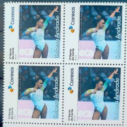 SI 30 Selo Institucional Rebeca Andrade Ginastica Esporte Mulher 2024 Quadra