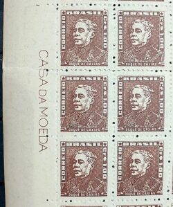 Selo Regular Cod RHM 505 Bisneta Duque de Caxias Militar 1960 Sextilha Vinheta CMB