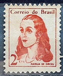 Selo Regular RHM 527 Mulheres Famosas Marilia de Dirceu Literatura Jose de Alencar 1967