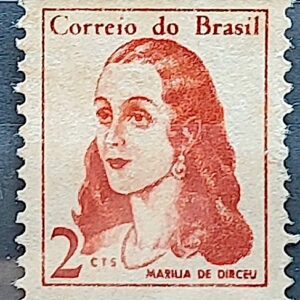 Selo Regular RHM 527 Mulheres Famosas Marilia de Dirceu Literatura Jose de Alencar 1967