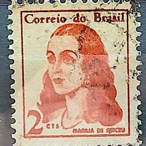 Selo Regular RHM 527 Mulheres Famosas Marilia de Dirceu Literatura Jose de Alencar 1967 Circulado 8