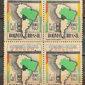 A 47 Selo Aereo Visita Presidente Penaranda Bolivia Mapa Geografia 1943 Quadra 2