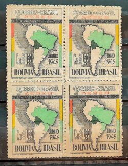 A 47 Selo Aereo Visita Presidente Penaranda Bolivia Mapa Geografia 1943 Quadra