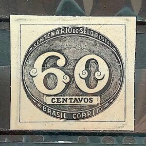 C 180 Selo Centenario do Selo Postal Olho de Boi 1943 Serie Completa 2