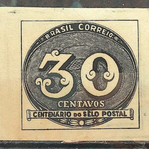 C 180 Selo Centenario do Selo Postal Olho de Boi 30 Reis1943 1