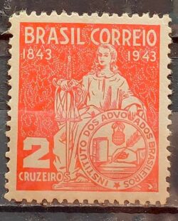 C 184 Selo Instituto dos Advogados Brasileiros Direito Justica 1943