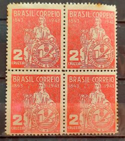 C 184 Selo Instituto dos Advogados Brasileiros Direito Justica 1943 Quadra 1