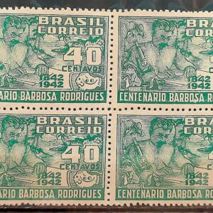 C 187 Selo Centenario Barbosa Rodrigues Botanica Ciencia Flora 1943 Quadra