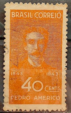 C 188 Selo Centenario do Pintor Pedro Americo Arte Pintura 1943 Circulado 2