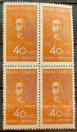 C 188 Selo Centenario do Pintor Pedro Americo Arte Pintura 1943 Quadra