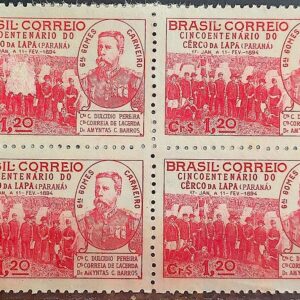 C 189 Selo Cinquentenario do Cerco da Lapa Parana Militar 1944 Quadra 2