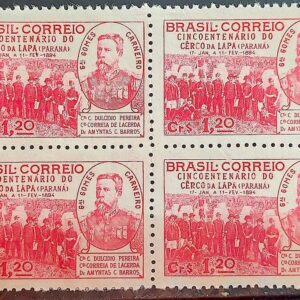 C 189 Selo Cinquentenario do Cerco da Lapa Parana Militar 1944 Quadra 3