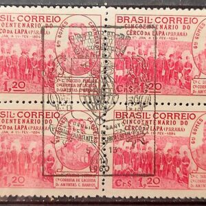 C 189 Selo Cinquentenario do Cerco da Lapa Parana Militar 1944 Quadra CBC