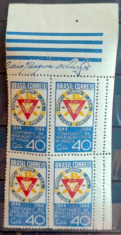 C 192 Selo Centenario Associacao Crista e Mocos ACM 1944 Quadra 1