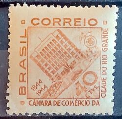 C 193 Selo Centenario Camara Comercio do Rio Grande Economia 1944