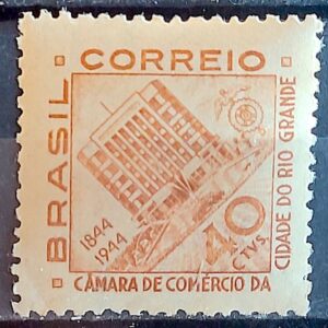 C 193 Selo Centenario Camara Comercio do Rio Grande Economia 1944