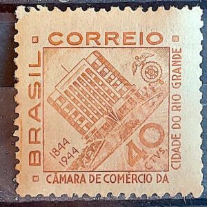 C 193 Selo Centenario Camara Comercio do Rio Grande Economia 1944 MH