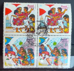 C 2675 Selo Trajes Tipicos Carimbo Frevo Musica Danca 2007 Serie Completa Quadra CBC PA